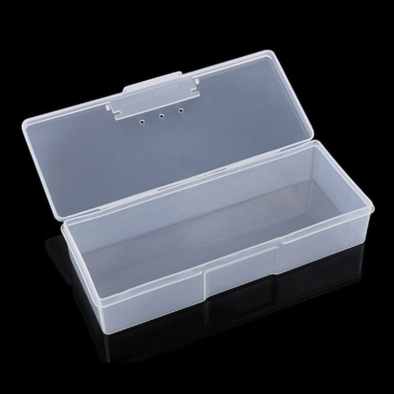 Nail Polish Holder Plastic Nail Supplies Storage Box Rectangle Nail Brushes B7Y6