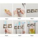 1PC Hooks Mop Broom Holder Wall Mounted Clip Brush Handle Hanger Storage Rack