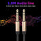 1.8m Nylon Braided 6.35mm Stereo Male to Male Cable 6.5mm Jack Audio Cable