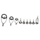 18pcs Stainless Steel Fishing Rod Guides Tip Repair Kit Eye Ring Tackle Tool