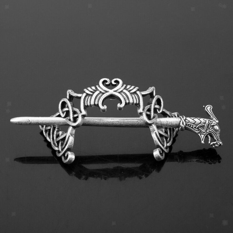 Celtic Knot Dragon Hairpins Barrette, Norse Vicking Updo Stick