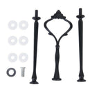 3-Tier Crown-Pattern Cake Cupcake Plate Stand Display Holder Handle Fitting