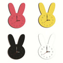 Nordic Style Rabbit Wall Clock Silent Wooden Clock For Home Living Room Sui O3J9