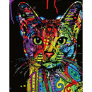 Colorful Cat DIY Oil Painting By Number Acrylic Paint On Canvas Home Decor