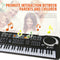 BLACK 61 Key Digital Electronic Keyboard & Microphone Electric LED Piano Or