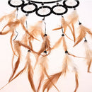 Catcher wall hanging decoration  ornament with feathers 6 circles
