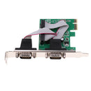 PCIe 2 Port Serial Expansion Card PCI-E to Converter Adapter for Desktop PC