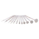 12Pcs Drill Diamond Grinding Head Bur 2.3mm Jade Stone Carve Polish En JC!j