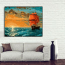 Painting By Numbers Kit DIY Sailing Boat Digital Canvas Wall Art Home Decor