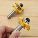 1/2" Shank Matched Tongue and Groove Router Bit Set Woodworking Milling Cutter