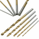 50x 1/1.5/2/2.5/3mm HSS High Speed Steel Drill Bit Set Tools TitaniumCoated New