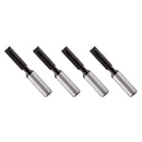 Set of 4 Carbide Tipped Cleaning Bottom Router Bit Cutter 6mm Cutting Dia, 8mm
