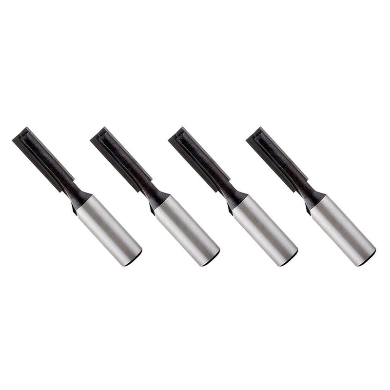 Set of 4 Carbide Tipped Cleaning Bottom Router Bit Cutter 6mm Cutting Dia, 8mm