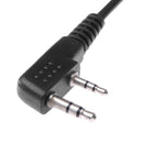 2Pcs D-Shape 2 Pin Earpiece Headset MIC PTT for Baofeng Kenwood TYT Radios Tool