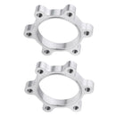 2Pcs Bike Freewheel Threaded Hubs Disk 6Bolt Flange Adapter  Nut 48mm