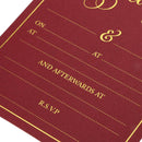 2pcs Set Wedding Day Evening Invitation Cards Wedding Party Reception Gifts