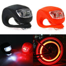2 Pcs Silicone Bicycle Bike Cycle Safety LED Head Front and Rear Tail Light R6N9