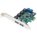 USB 3.0 PCI-E 2 Port Card PCI  HUB Adapter for Desktop Computer