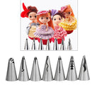 7pcs Russian Nozzle Piping Tips Pastry Wedding Cake Decorating Tool