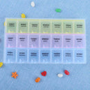 21 Grids Weekly Pills Storage Box Stationery Candy Holder Home Organizer