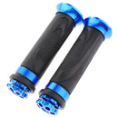 Pair Motorcycle ATV Dirt Bike Handle Bar Hand End Grips Blue 135x42x42mm