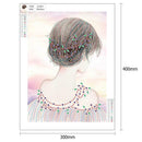 5D DIY Special Shaped Diamond Painting Cute Girl Cross Stitch Embroidery