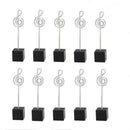 10pcs Music Shape Table Number Holder Name Place Card Holder Memo Clip Hold