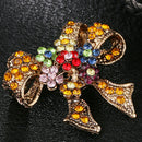 Enamel Bowknot Crystal Rhinestone Brooch Pin Women Suit Collar Brooch Jewelry FT
