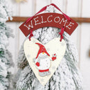Christmas Wooden Love Snowman Decoration Welcome Door Hanging Tree PendantB Ew