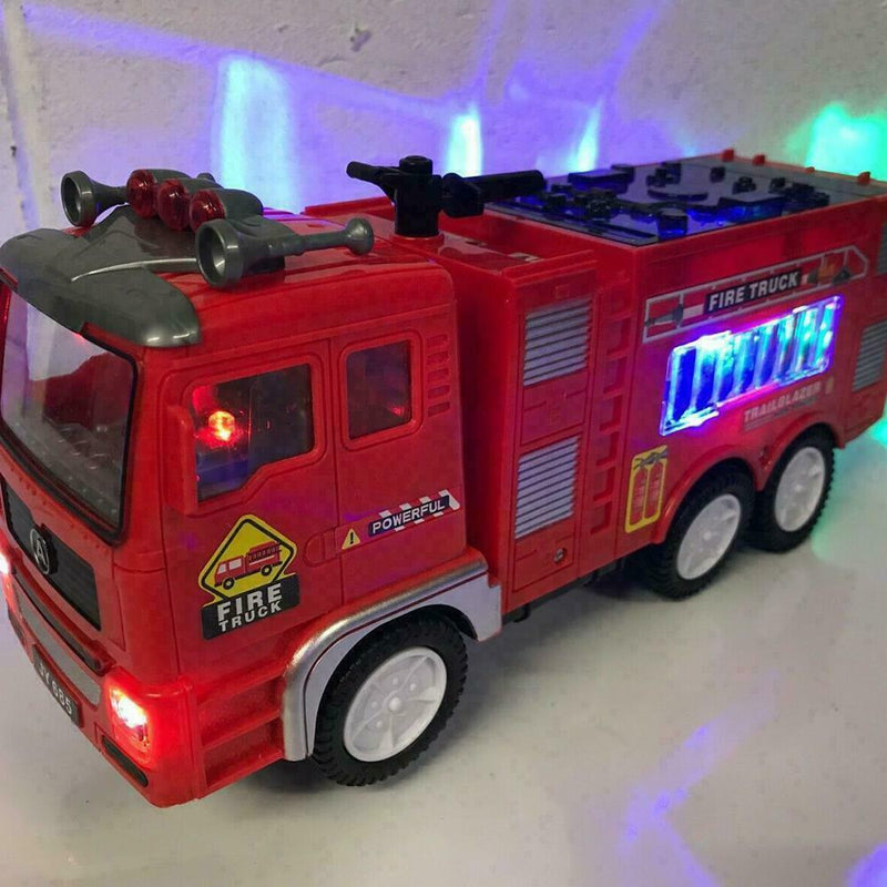 Electric Fire Engine Truck Car Siren Sound LED Lights Children Xmas Gift To T3K4