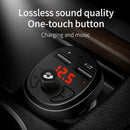 Car FM Transmitter BT4.2 Wireless 2.1A Quick Charge USB Charger MP3 Player Black