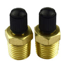 2PC 1/4 Inches Brass + Plastic Air Compressor Tank Fill Valve 300 Psig Max