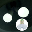 E27 1 To 2 Base Adapter LED Halogen Lamp CFL Bulb Adapter Base Converter P8Y7