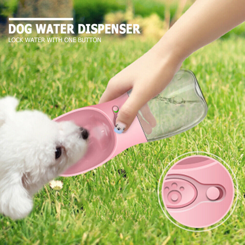 Pet Dog Cat Water Bottle Portable Travel Cups Outdoor Feeder Drinking Bowl A