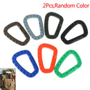 2 Pcs Plastic Carabiner D-Ring Key Chain Clip Hook Outdoor Camping Buckle Sn Gw