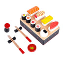 Realistic Food Sushi Selection Slicing Wooden Play Set Kitchen Food Toys