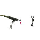 25pcs Black Q-Shaped Quick Change Swivels Fishing Terminal for Carp Fishing