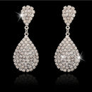 Women Girl Crystal Rhinestone Water Drop Dangle Earring Bride Wedding Jewelry CC