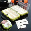 Lure Fishing Box 24 Compartments Double Layer Fishing Box Plastic Fishing T P4T7