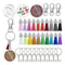 100 Pieces Key Chains Rings Lobstor Clasp Tassels Colourful Leather Tassels