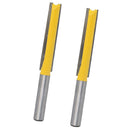 2x 8mm Shank 2'' Cutting Length Straight Router Cutter Bit Slotted Woodwork