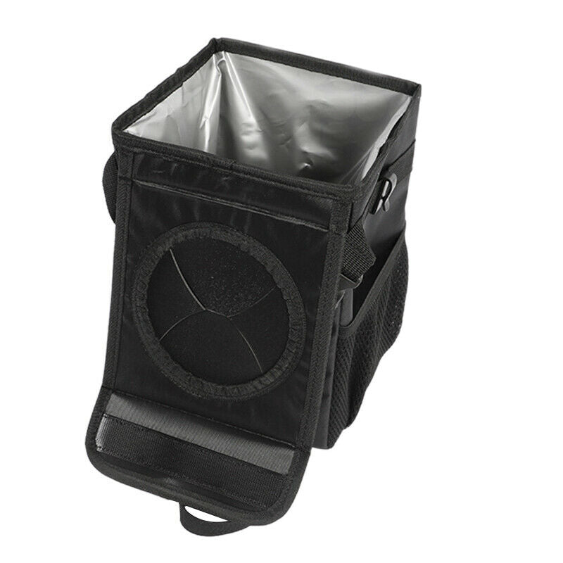 Car Trash Can With Lid,Car Trash Bag Hanging For Headrest With 3 Storage Po U3F6