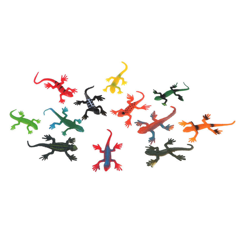 12Pcs/Set Small Plastic Lizard Gecko Reptiles Gigures Kids Party Bag Fillers ME