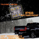 8 Pcs Flashlight White Universal Truck Bed/Rear Box Lighting Light 48 LED f