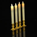 4pcs Romantic LED Flameless Swing Candles & Base Decor Restaurants, Hotels