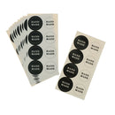 80pcs(10sheet) Black white Handmade Sealing Stickers Gift Box Labels Gift DIY 3C