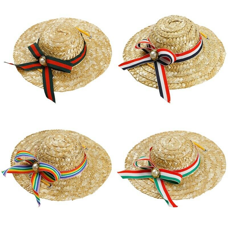 Mini Pet Dogs Sombrero Sun Hat Beach Party Straw Hats Dogs fashion Style Ha T1R2