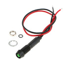 8mm Metal LED Concave Indicator Signal Warning Light Lamp Waterproof Green