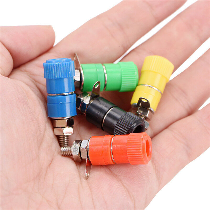 20Pcs Binding Post Female Socket Jack 5 Color Suitable For 4mm Banana Plug ES
