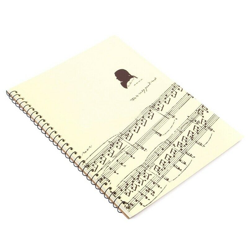 50 Pages Mozart Musical Sheet Manuscript Paper Stave Notation Notebook Spir